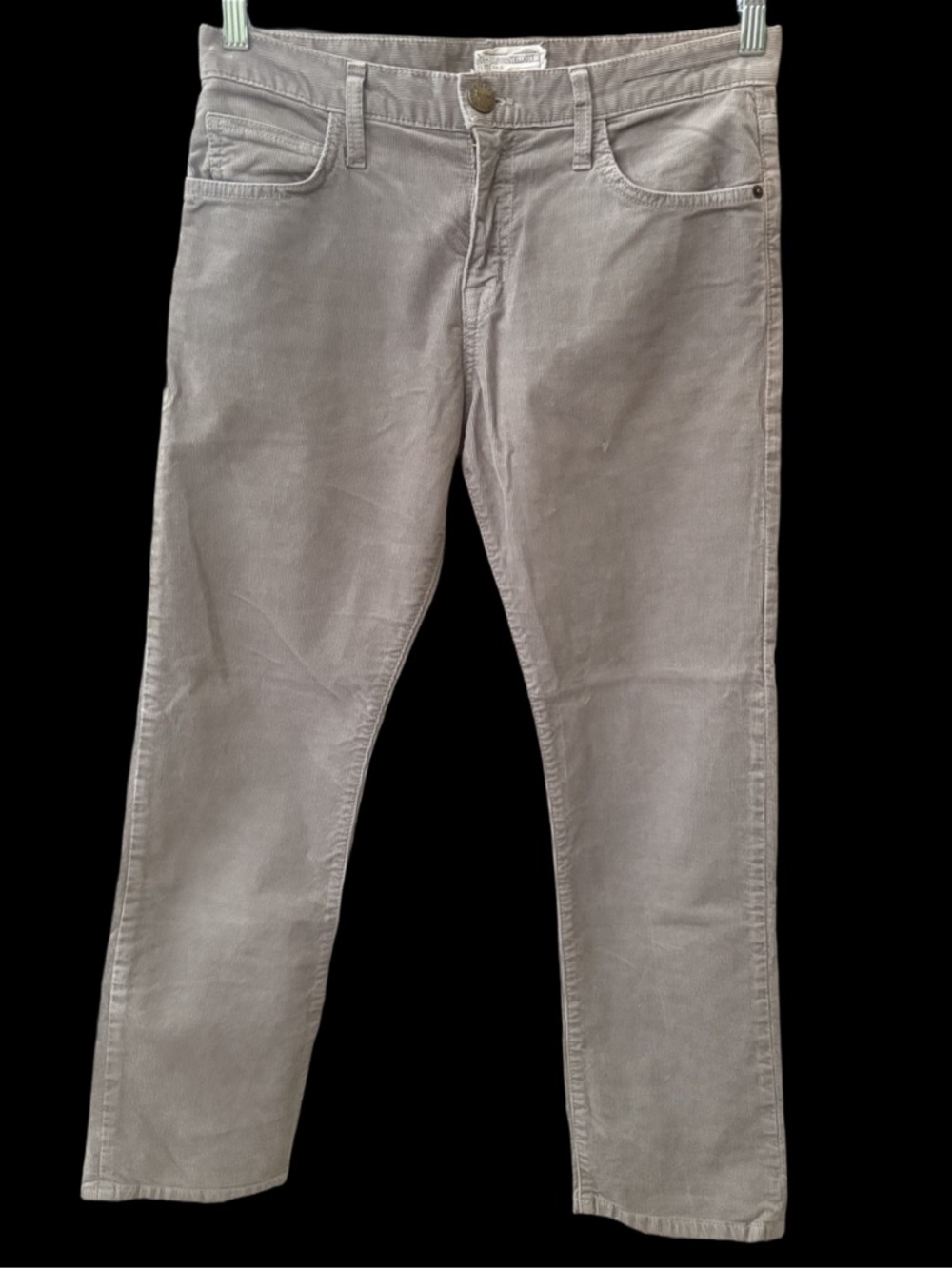 Current/Elliott Light Gray Corduroy Pants